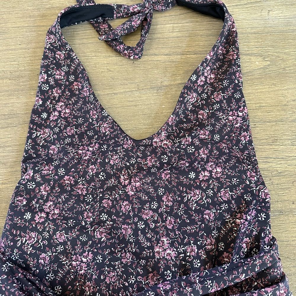 Veronica Beard Vickerie Swimsuit Medium One Piece Halter Floral - Picture 4 of 13